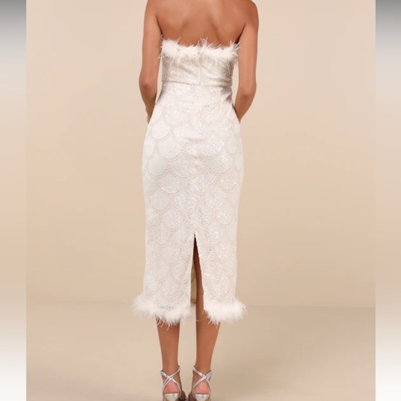 Strapless midi dress - Picture 2 of 7